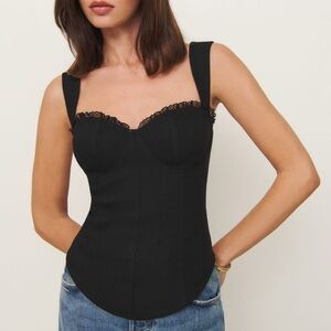 Reformation Alisa Top Black